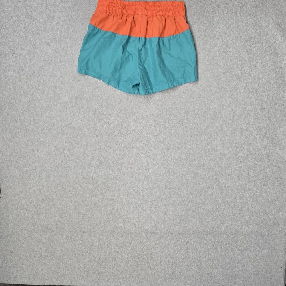Nike Women Shorts S‎ Teal Colorblock Swimwear AR2362-309 Swim Trunks Logo